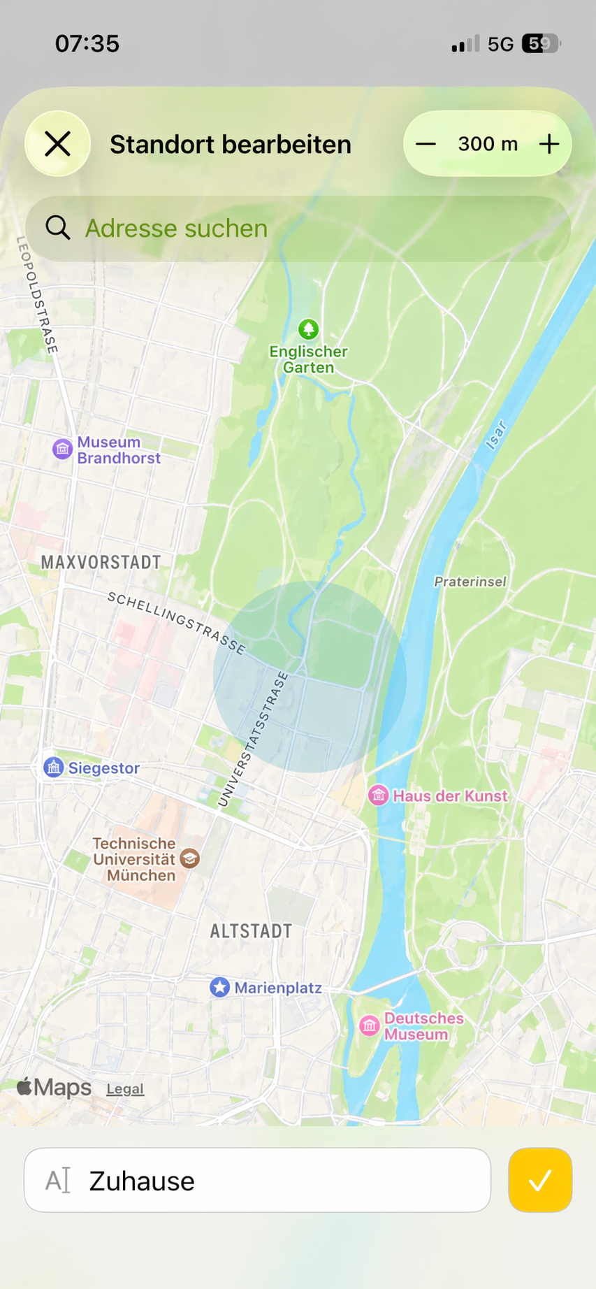 Edit locations directly on the map with precise radius selection.